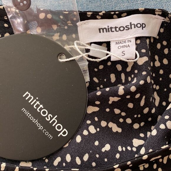 Mittoshop Milky Way black mini A-line dress size S - Picture 6 of 9